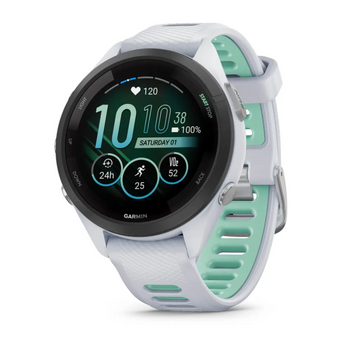 Garmin Forerunner 265S Black Bezel with Whitestone Case and Whitestone/Neo Tropic Silicone Band 010-02810-04 фото