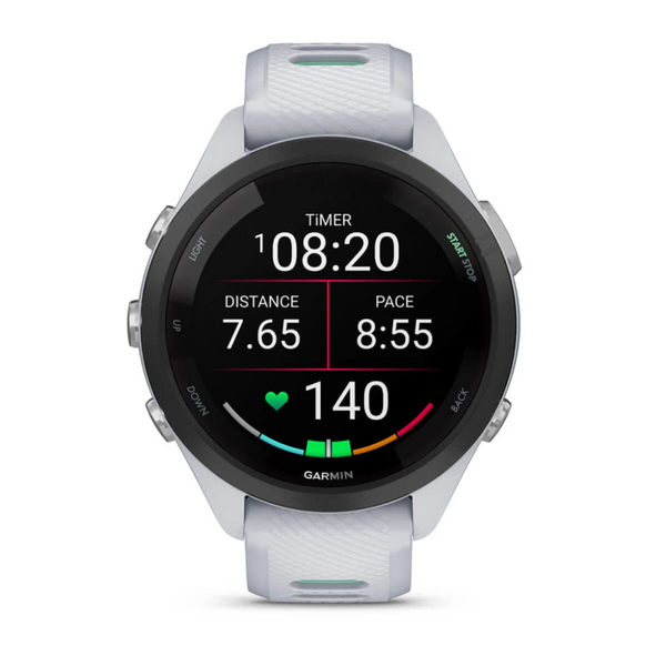 Garmin Forerunner 265S Black Bezel with Whitestone Case and Whitestone/Neo Tropic Silicone Band 010-02810-04 фото