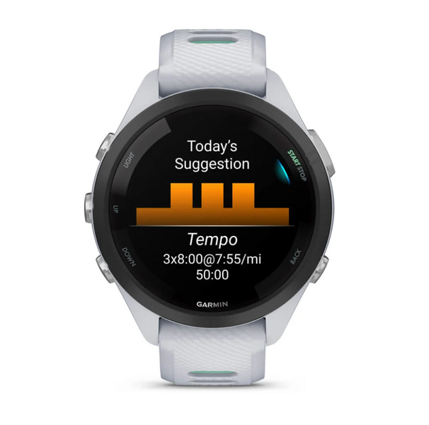 Garmin Forerunner 265S Black Bezel with Whitestone Case and Whitestone/Neo Tropic Silicone Band 010-02810-04 фото