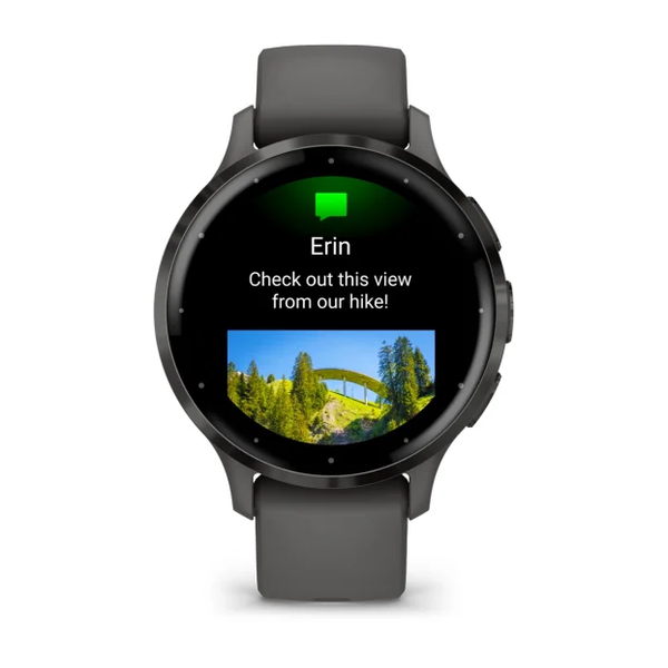 Garmin Venu 3S Slate Stainless Steel Bezel with Pebble Gray Case and Silicone Band 010-02785-00 фото