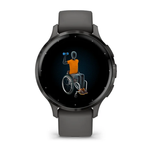 Garmin Venu 3S Slate Stainless Steel Bezel with Pebble Gray Case and Silicone Band 010-02785-00 фото