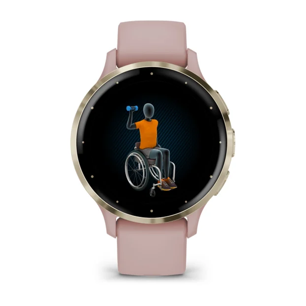 Garmin Venu 3S Soft Gold Stainless Steel Bezel with Dust Rose Case 010-02785-03 фото