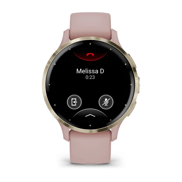 Garmin Venu 3S Soft Gold Stainless Steel Bezel with Dust Rose Case 010-02785-03 фото