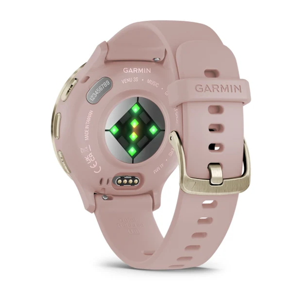 Garmin Venu 3S Soft Gold Stainless Steel Bezel with Dust Rose Case 010-02785-03 фото