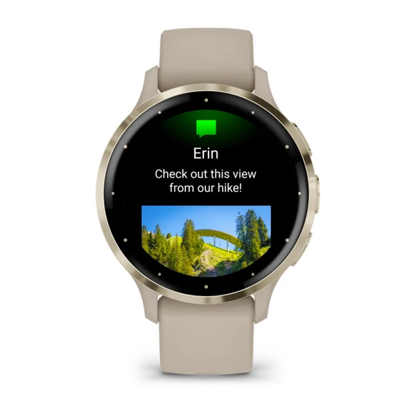 Garmin Venu 3S Soft Gold Stainless Steel Bezel with French Gray 010-02785-02 фото