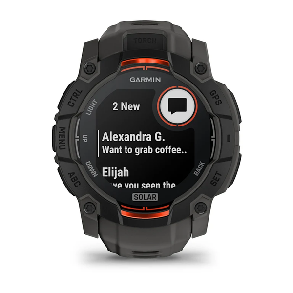 Garmin Instinct 3 &ndash; 50 mm, Solar Black with Charcoal Band 010-02935-00 фото