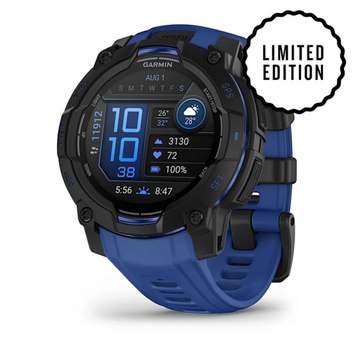 Garmin Instinct 3 &ndash; 45 mm, AMOLED Black with Bolt Blue/Black Band 010-02936-03 фото