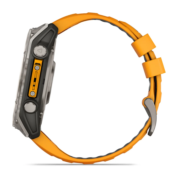 Garmin Fenix 8 &ndash; 51 mm AMOLED Sapphire Titanium with Spark Orange 010-02905-10 фото