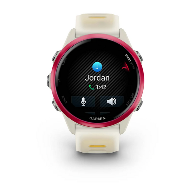 Garmin Forerunner 570 - 42mm Raspberry Aluminum with Translucent Bone/Mango Band 010-02970-02 фото