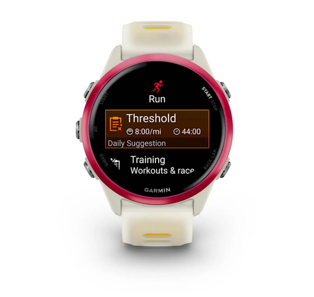 Garmin Forerunner 570 - 42mm Raspberry Aluminum with Translucent Bone/Mango Band 010-02970-02 фото