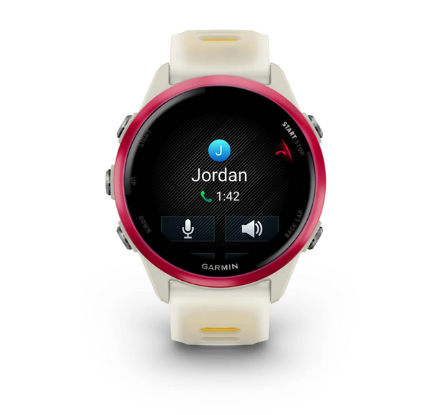 Garmin Forerunner 570 - 42mm Raspberry Aluminum with Translucent Bone/Mango Band 010-02970-02 фото