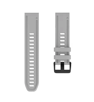 Ремінець Силіконовий 20 mm Garmin Fenix 6S - Gray Black 21041112 фото