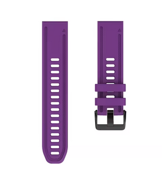 Ремінець Силіконовий 20 mm Garmin Fenix 6S - Purple Black 21041235 фото