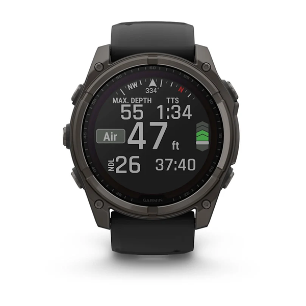 Garmin Fenix 8 &ndash; 51 mm Solar Sapphire Carbon Gray DLC Titanium 010-02907-10 фото