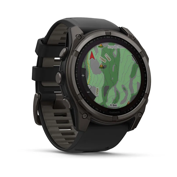 Garmin Fenix 8 &ndash; 51 mm Solar Sapphire Carbon Gray DLC Titanium 010-02907-10 фото