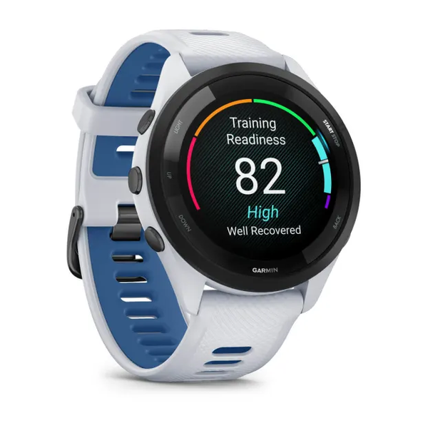 Garmin Forerunner 265 Black Bezel with Whitestone Case and Whitestone/Tidal Blue 010-02810-01 фото