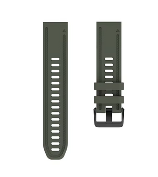 Ремінець Силіконовий 20 mm Garmin Fenix 6S - Army Green Black 21041150 фото