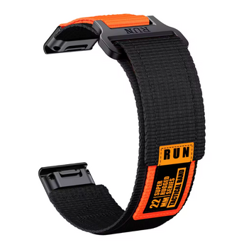 Тактичний нейлоновий ремінець QuickFit 22 mm - Black Orange 21043697 фото