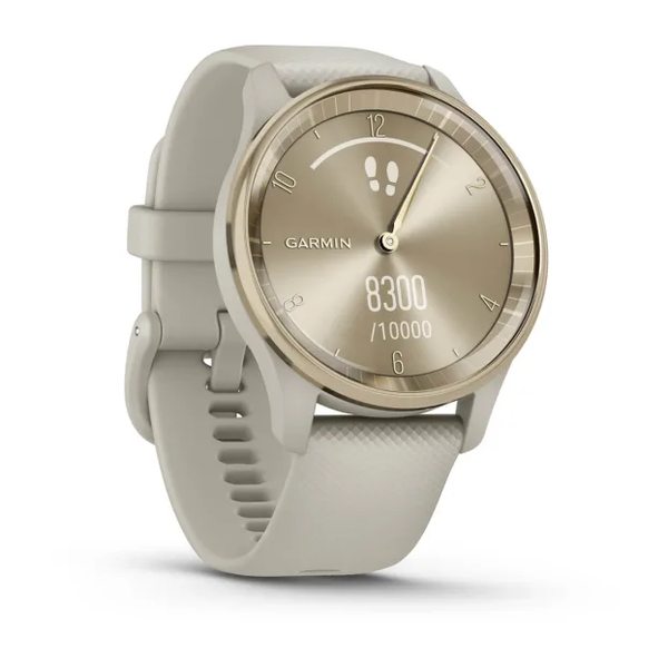 Garmin Vivomove Trend Cream Gold Stainless Steel Bezel with French Gray Case 010-02665-02 фото