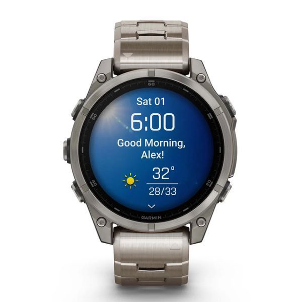 Garmin Fenix 8 &ndash; 47 mm AMOLED Sapphire Titanium with Vented titanium bracelet 010-02904-40 фото