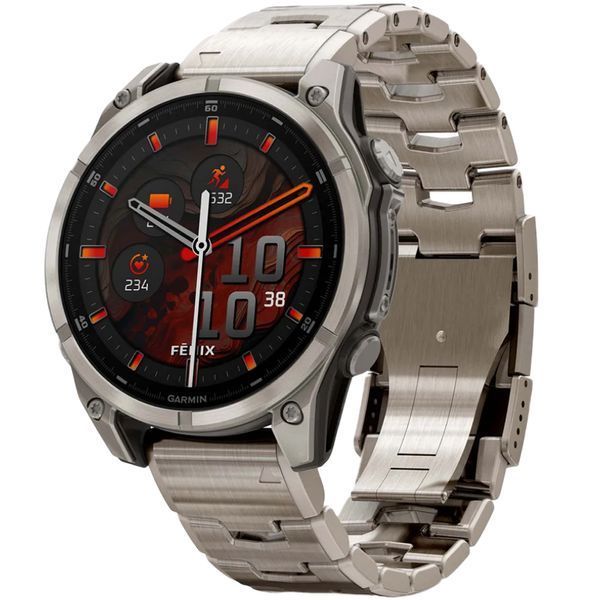 Garmin Fenix 8 &ndash; 47 mm AMOLED Sapphire Titanium with Vented titanium bracelet 010-02904-40 фото