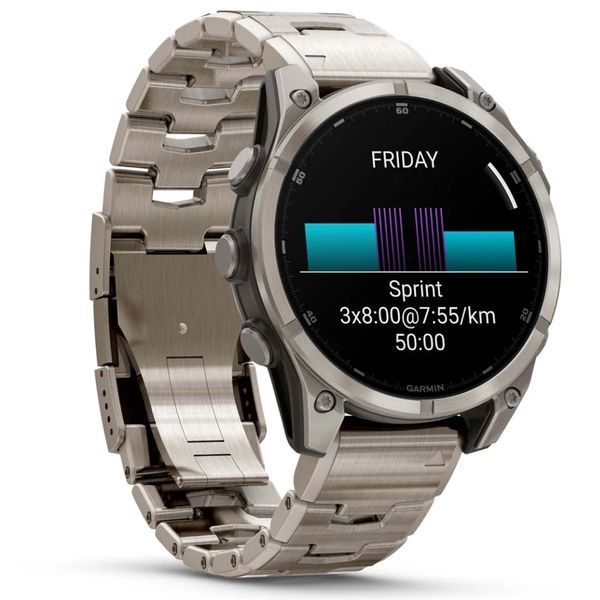 Garmin Fenix 8 &ndash; 47 mm AMOLED Sapphire Titanium with Vented titanium bracelet 010-02904-40 фото
