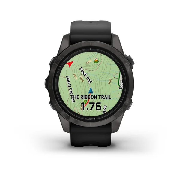 Garmin Epix Pro (Gen 2) &ndash; Sapphire Edition | 42 mm Carbon Gray DLC Titanium with Black Band 010-02802-14 фото