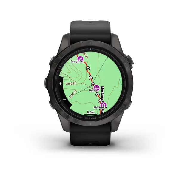 Garmin Epix Pro (Gen 2) &ndash; Sapphire Edition | 42 mm Carbon Gray DLC Titanium with Black Band 010-02802-14 фото
