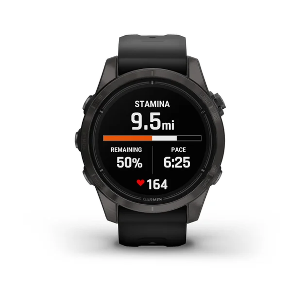 Garmin Epix Pro (Gen 2) &ndash; Sapphire Edition | 42 mm Carbon Gray DLC Titanium with Black Band 010-02802-14 фото