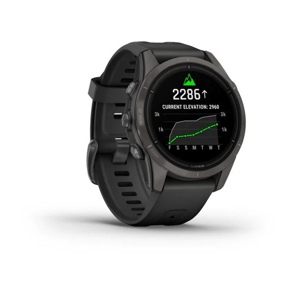 Garmin Epix Pro (Gen 2) &ndash; Sapphire Edition | 42 mm Carbon Gray DLC Titanium with Black Band 010-02802-14 фото
