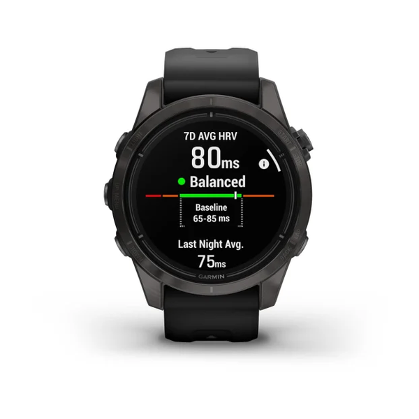 Garmin Epix Pro (Gen 2) &ndash; Sapphire Edition | 42 mm Carbon Gray DLC Titanium with Black Band 010-02802-14 фото