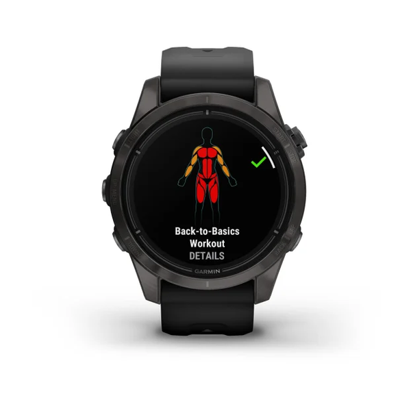 Garmin Epix Pro (Gen 2) &ndash; Sapphire Edition | 42 mm Carbon Gray DLC Titanium with Black Band 010-02802-14 фото