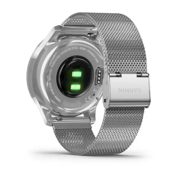 Garmin Vivomove Luxe Silver Stainless Steel Case with Silver Milanese Band 010-02241-03 фото