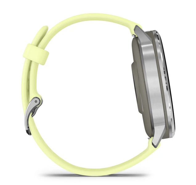 Garmin Venu 4 &ndash; 45 mm Silver with Citron Silicone band 010-03014-02 фото