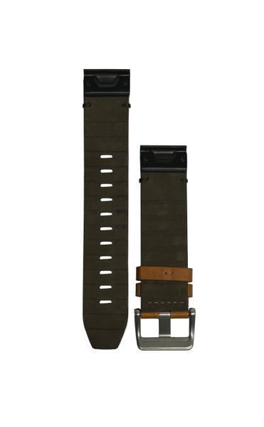 Шкіряний ремінець QuickFit 22 mm - Brown/Silver Claps 21049095 фото