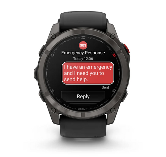 Garmin Fenix 8 Pro &ndash; 51 mm, AMOLED Sapphire, Carbon Gray DLC Titanium with Black/Pebble Gray Silicone Band 010-03199-00 фото
