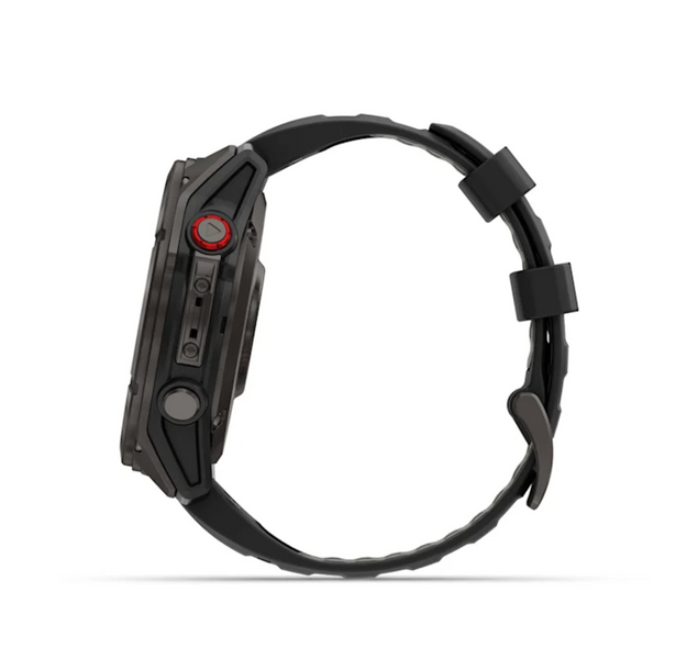 Garmin Fenix 8 Pro &ndash; 51 mm, AMOLED Sapphire, Carbon Gray DLC Titanium with Black/Pebble Gray Silicone Band 010-03199-00 фото