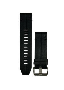 Шкіряний ремінець QuickFit 26 mm - Black/Silver Claps 21049132 фото