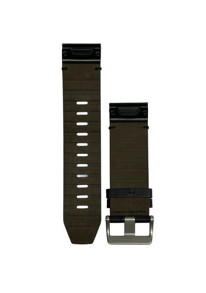 Кожаный ремешок QuickFit 26 mm - Black/Silver Claps 21049132 фото