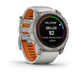 Garmin Fenix 7X Pro &ndash; Sapphire Solar Edition Titanium with Fog Gray/Ember Orange Band 010-02778-14 фото 3